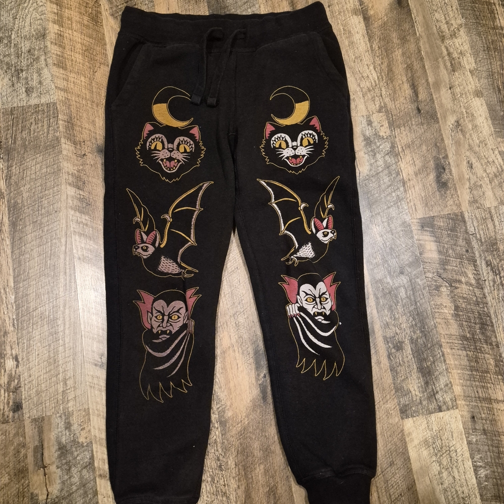 Black Graphic Joggers
